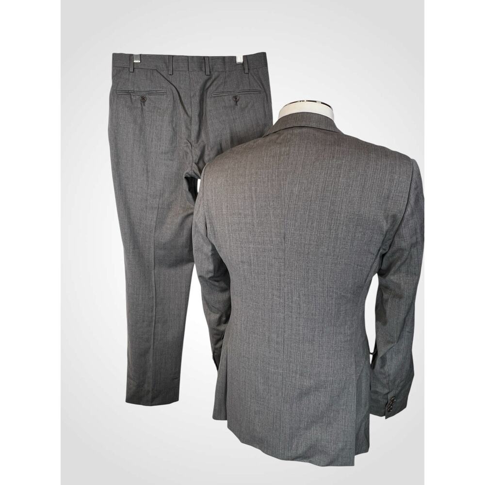 Emporio Armani G-Line Suit 38R 31x30 Gray Two Tone Melange Designer - Picture 6 of 14